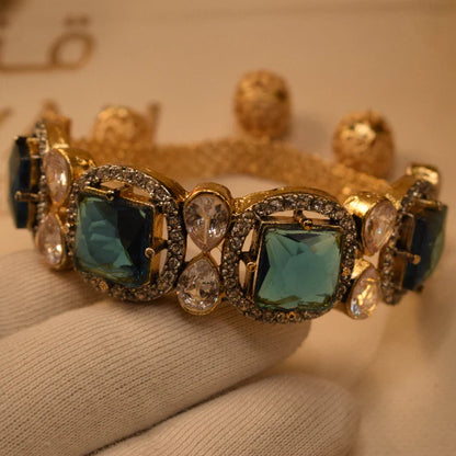 Black Onyx Statement Bracelet | Luxury Gold Bracelet