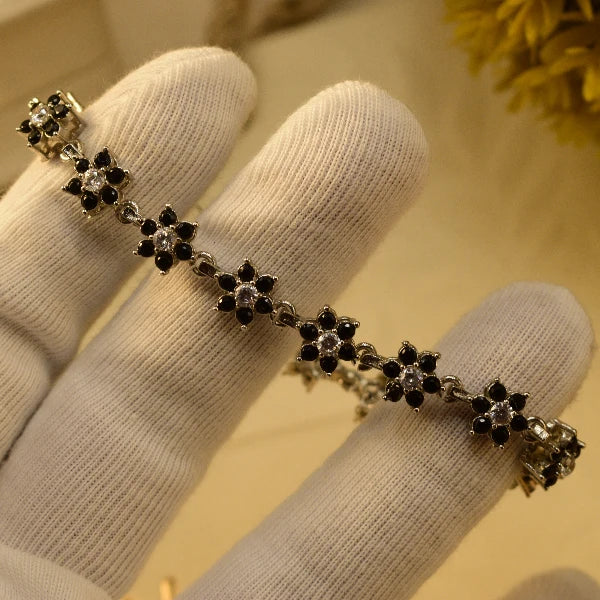 Blue Daisy Crystal Bracelet | Elegant Floral Jewellery