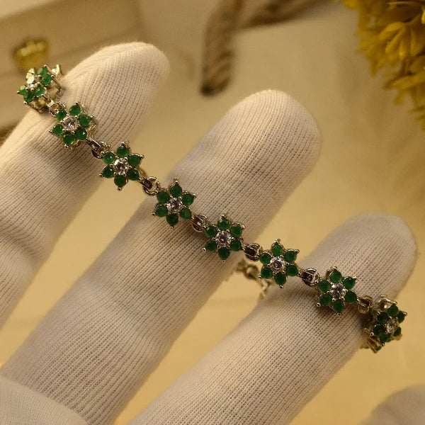 Blue Daisy Crystal Bracelet | Elegant Floral Jewellery