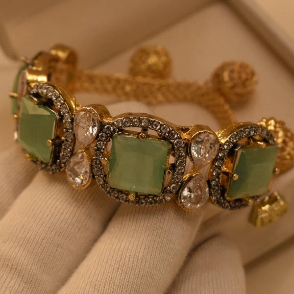 Black Onyx Statement Bracelet | Luxury Gold Bracelet