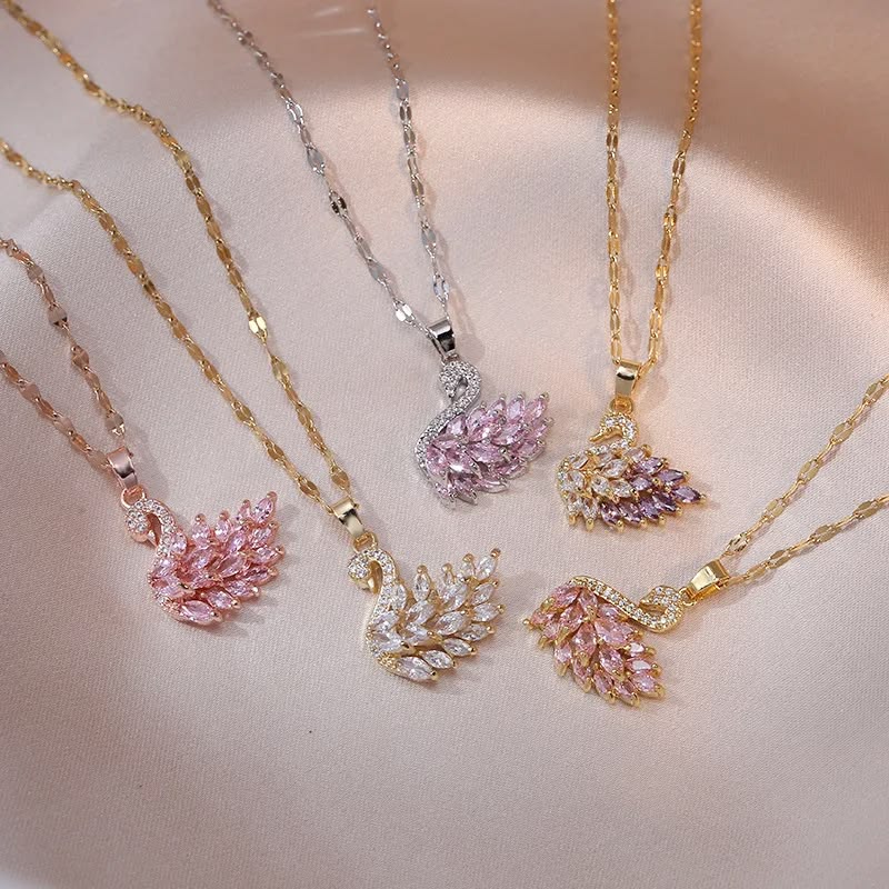 Elegant Swan Necklace | Crystal Pendant for Women