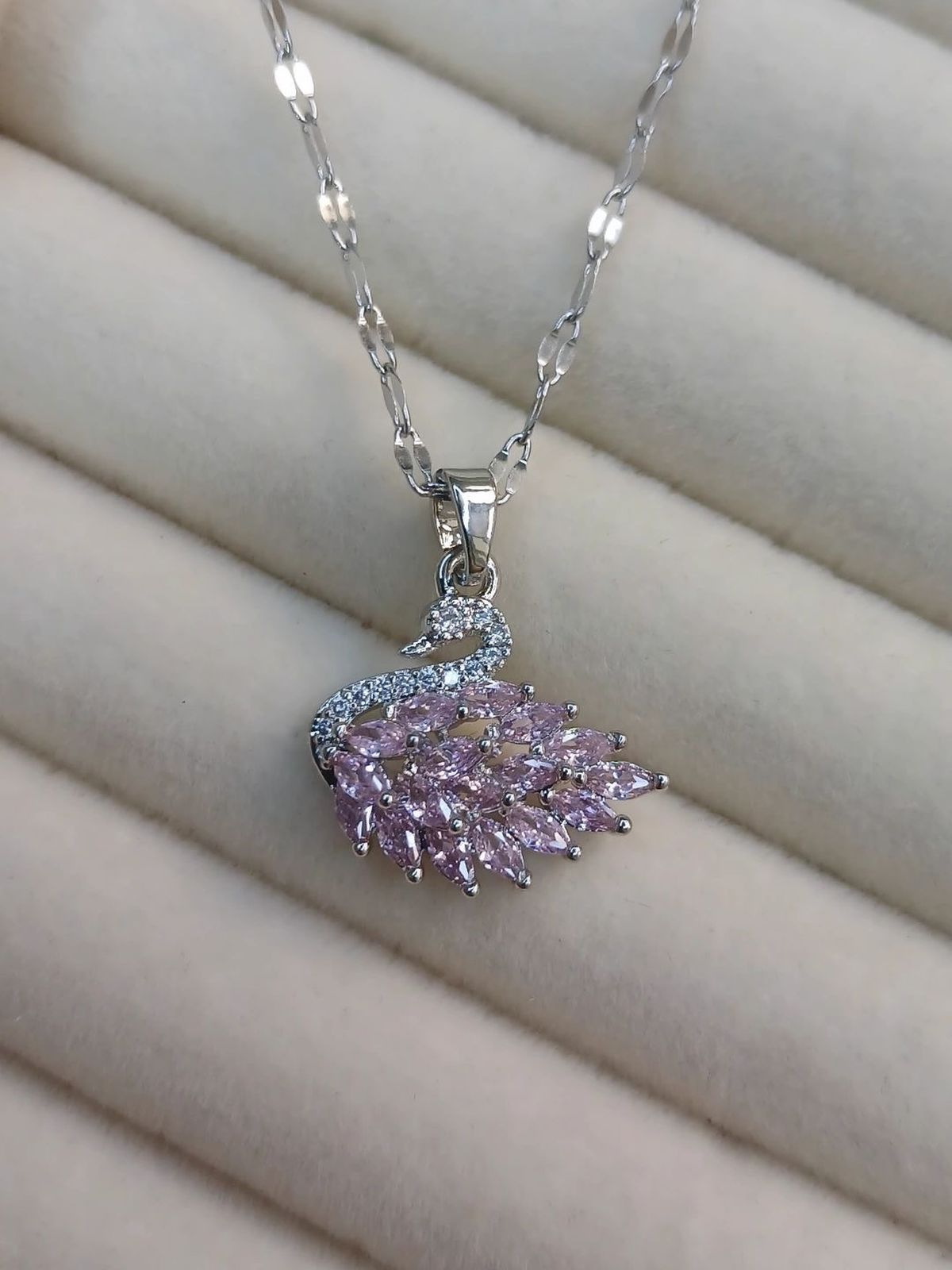 Elegant Swan Necklace | Crystal Pendant for Women