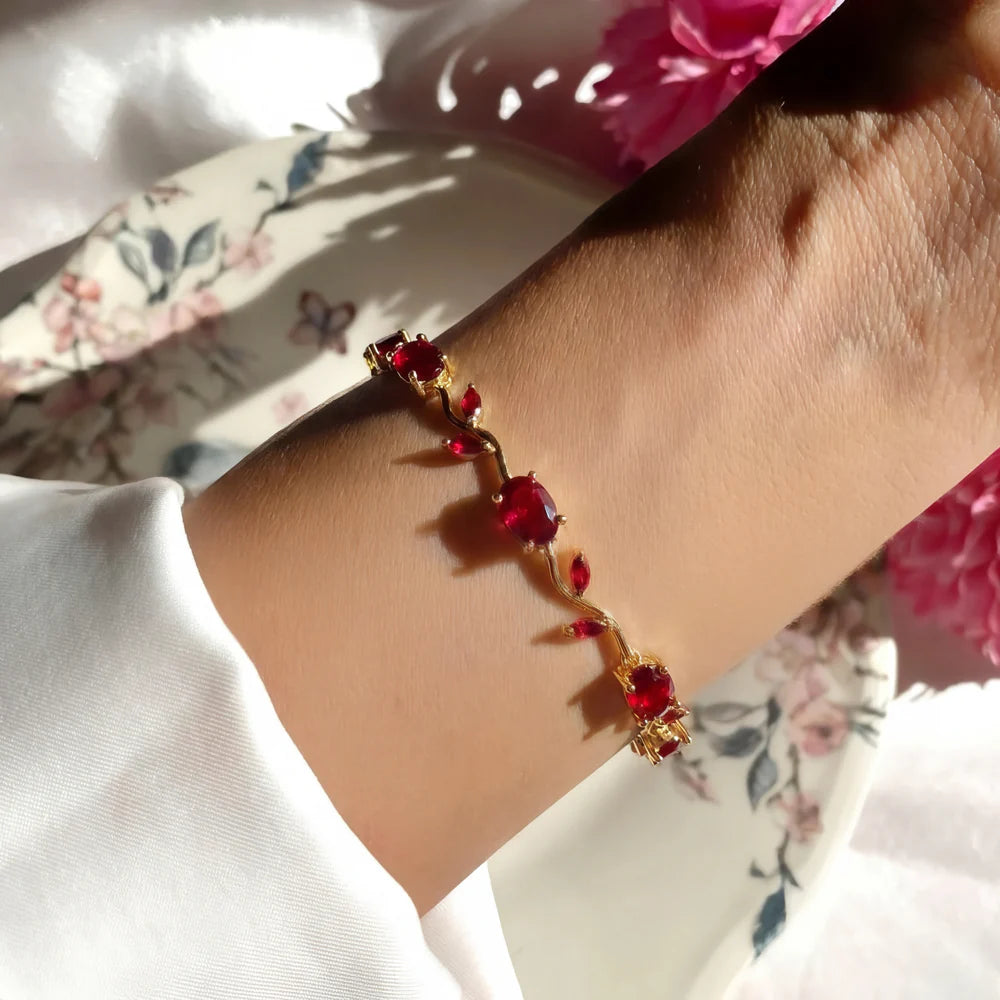 Pink Tulip Bracelet | Elegant Floral Jewellery for Women